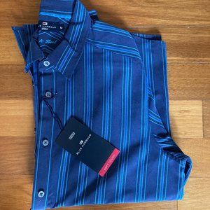 Marks & Spencer Shirt / Blue Striped / Medium